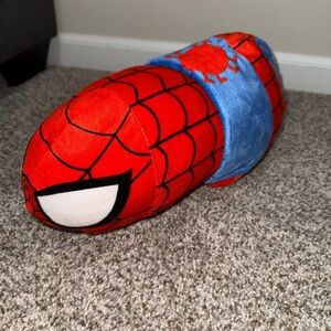 Spider-Themed Red and Blue Stuffed Animal